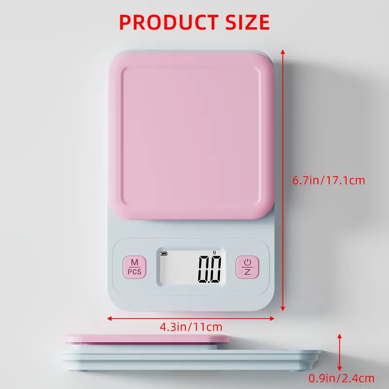 LCDディスプレイ付きキッチンスケール、0。 1オンス/1グ - Body Jewelry Display のレビューと価格